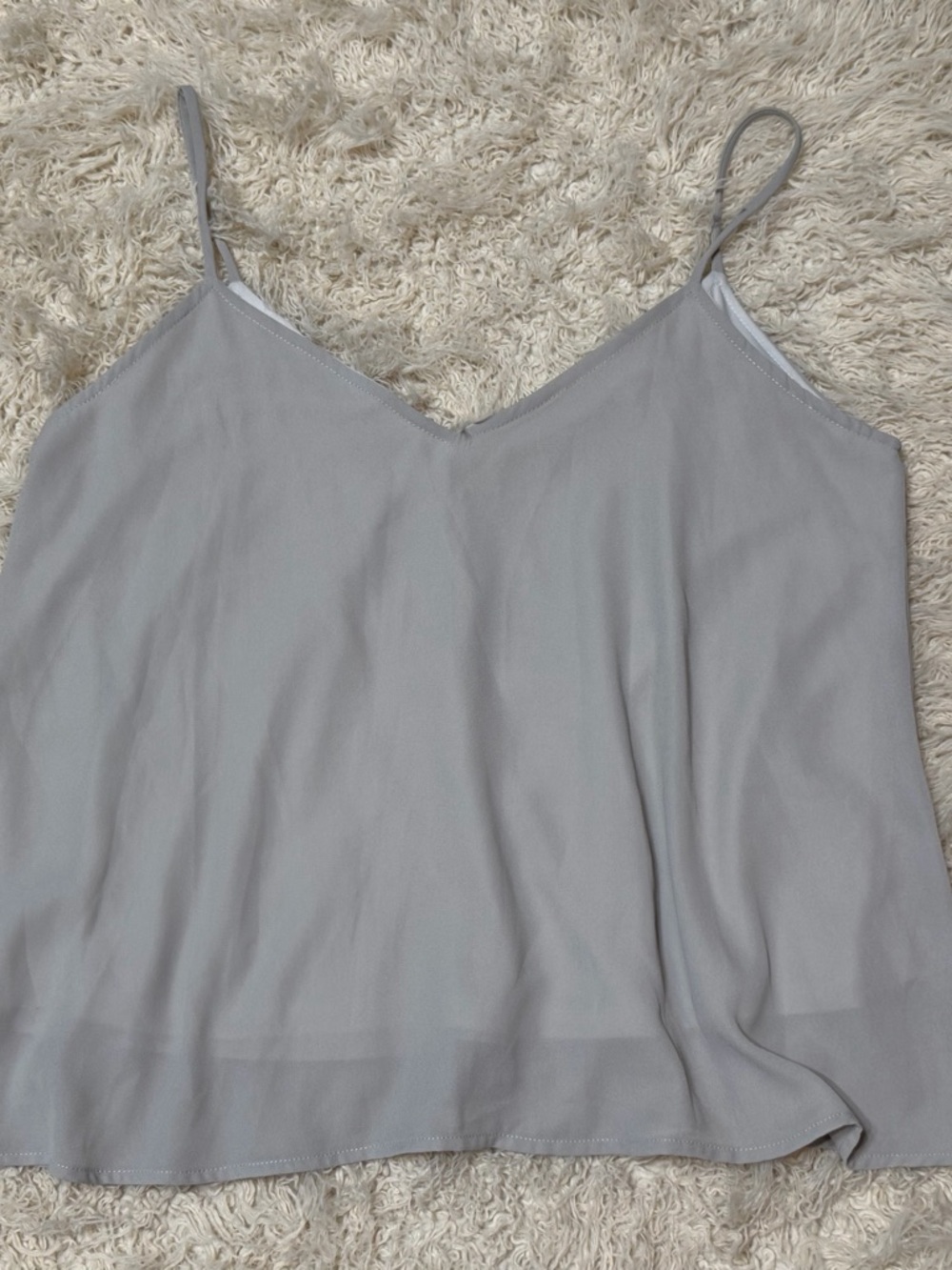 Caramela women’s medium Light Gray Spaghetti Strap V-Neck Camisole